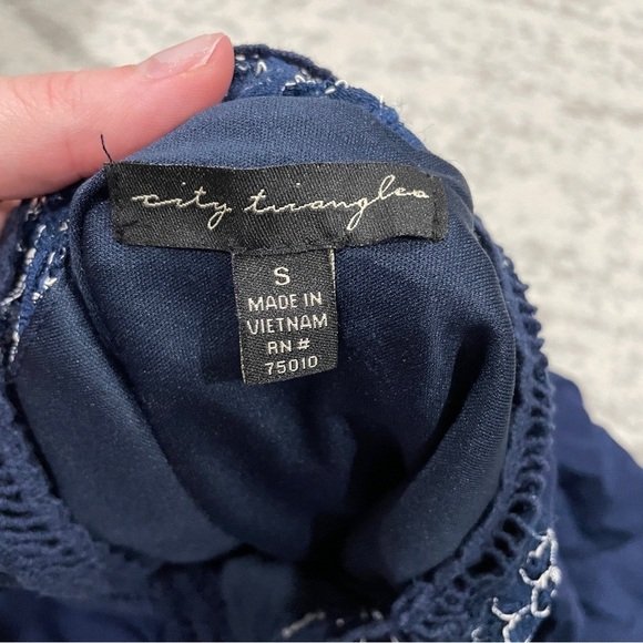 City Triangles Blue Lace Swing Mini Dress - Picture 6 of 9